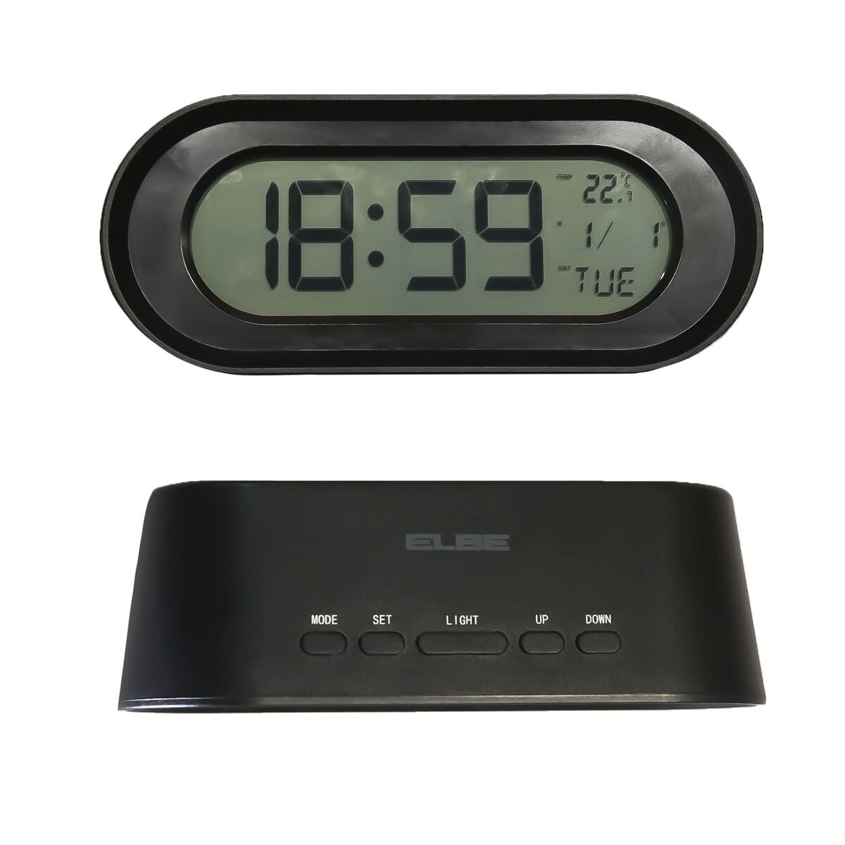 Clockradio ELBE Sort Termometer